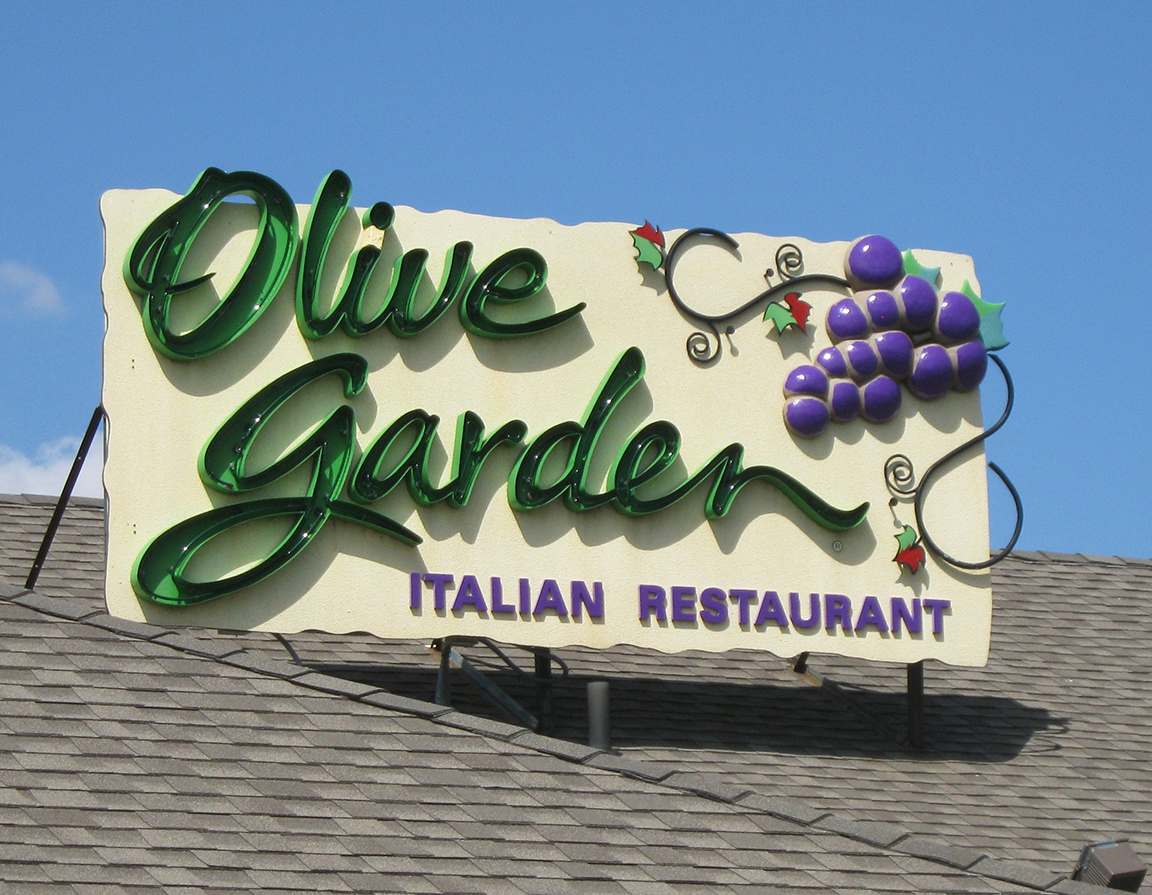 Olive Garden Roof Sign Pride Neon Sign Company